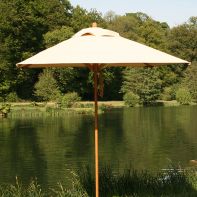 Levante 7' Square Bamboo Market Umbrella w/1.5" Pole Diameter by Bambrella
