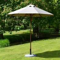 Levante 8.5' Round Bamboo Market Umbrella w/1.5" Pole Diameter by Bambrella