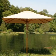 Levante 10' Square Bamboo Market Umbrella w/2" Pole Diameter by Bambrella