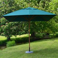 Levante 11' Square Bamboo Market Umbrella w/2.25" Pole Diameter by Bambrella