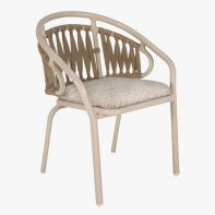 Capilano Commercial Dining Chair Arm Chair with Fixed Seat Cushion by Texacraft