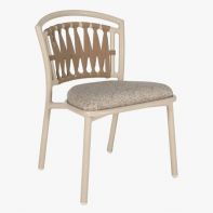 Capilano Commercial Dining Chair, Armless with Fixed Seat Cushion by Texacraft