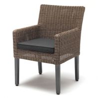 BRETANGE Commercial Chair w/ Canvas Coal Cushions, Set of 2 by KETTLER