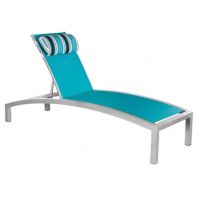 Coastal Commercial Curved Sling Chaise Lounge by LC Furniture