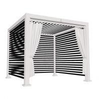 10' x 10' Core Customizable Commercial Cabana With Motorized Top Louvres