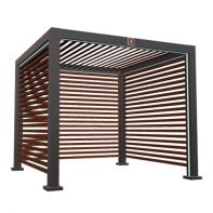 10' x 10' Core+ Customizable Commercial Cabana with Motorized Top Louvres and Lights