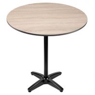Elements 36" Round Commercial Outdoor Bar Height Table Top and Bases
