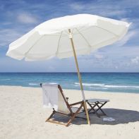 Wood Wind Resistant Beach Market Umbrella