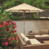 9' and 11' Wood Market Umbrella