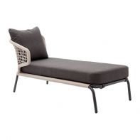 Fiji Aluminum Commercial Outdoor Daybed With Right Arm