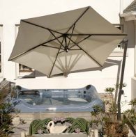 FIM 10.5' 360 Degree Rotating Aluminum Cantilever Sunbrella Umbrella