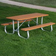 6 ft Galvanized Frame Commercial Table by Frog Furnishings