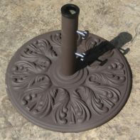 Galtech Under Table or Free Standing 75 lb European Umbrella Base in Antique Bronze