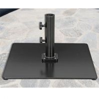 Galtech 85 lb Commercial Flat Steel Base - Black