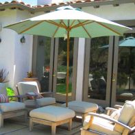 Galtech 9' Premium Suncrylic "Designer Teak" Market Umbrella