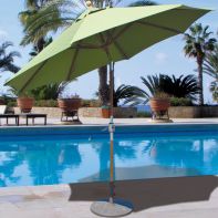 Galtech 9 Foot Premium Suncrylic "Classic TEAK" Tilting Market Umbrella