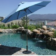 Galtech 9' Aluminum Suncrylic "Deluxe" Tilting Umbrella