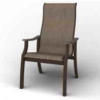 St. Catherine Commercial Sling Supreme Arm Chair w/ Rustic Polymer Arms by Telescope Casual