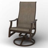 St. Catherine Commercial Sling Supreme Swivel Rocker w/ Rustic Polymer Arms by Telescope Casual