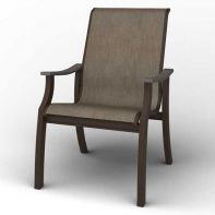 St. Catherine Commercial Sling Arm Chair w/ Rustic Polymer Arms by Telescope Casual