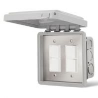 Infratech Outdoor Dual Duplex 240V Switch with Flush Mount and Gang Box