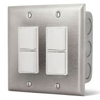 Infratech Indoor Dual Duplex 240V Switch with Wall Plate