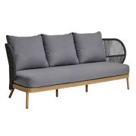 Jumbo Aluminum Commercial Outdoor Patio Lounge Chair With Rope and Cushions