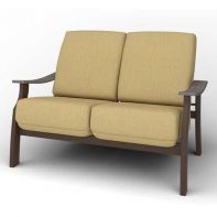 St. Catherine Commercial Cushion Two-Seat Loveseat w/ Rustic Accents by Telescope Casual