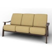 St. Catherine Commercial Cushion Three-Seat Sofa w/ Rustic Accents by Telescope Casual