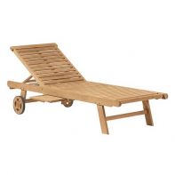 Teak Wood Commercial Chaise Lounge by LC Furniture