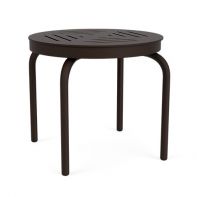 20" Round Commercial Standard Side Table with Slat Pattern Top by LC Furniture