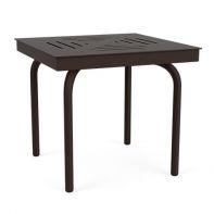20" Square Commercial Standard Side Table with Slat Pattern Top by LC Furniture