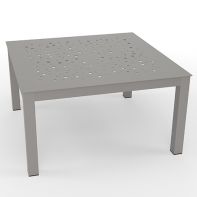 34" Square Commercial Bubble Pattern Top with Coastal Coffee Table Frame by LC Furniture