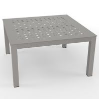 34" Square Commercial Cube Pattern Top with Coastal Coffee Table Frame by LC Furniture