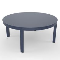 42" Round Commercial Coastal Coffee Table With Solid Top by LC Furniture