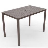 36" X 60" Rectangular Commercial Coastal Bar Table with Slat Pattern Top by LC Furniture