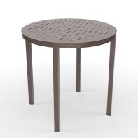 42" Round Commercial Coastal Bar Table With Cube Pattern Top by LC Furniture