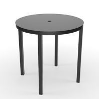 42" Round Commercial Coastal Bar Table With Solid Top by LC Furniture
