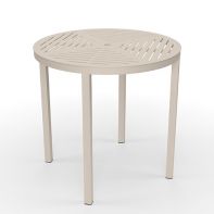 42" Round Commercial Bar Table Base With Slat Pattern Top by LC Furniture