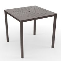42" Square Commercial Bar Table Base with Slat Pattern Top by LC Furniture