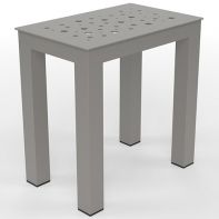 12" x 18" Rectangular Commercial Bubble Pattern Top with Coastal Side Table Frame by LC Furniture
