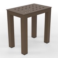 12" x 18" Cube Commercial Pattern Top with Coastal Side Table Frame by LC Furniture