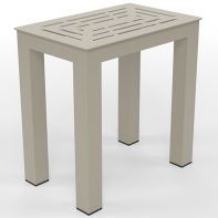 12" x 18" Rectangular Commercial Slat Pattern Top with Coastal Side Table Frame by LC Furniture