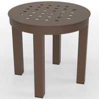 20" Round Commercial Cube Pattern Top with Coastal Side Table Frame by LC Furniture
