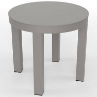 20" Round Commercial Solid Top with Coastal Side Table Frame by LC Furniture