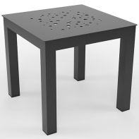 20" Square Commercial Bubble Pattern Top with Coastal Side Table Frame by LC Furniture