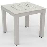 20" Square Commercial Cube Pattern Top with Coastal Side Table Frame by LC Furniture