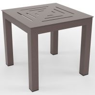 20" Square Commercial Slat Pattern Top with Coastal Side Table Frame by LC Furniture
