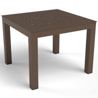 24" Square Coastal Commercial Side Table Base and Bubble Pattern Table Top by LC Furniture