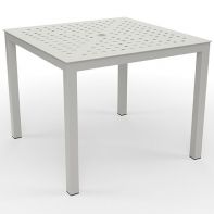 36" Square Coastal Commercial Dining Table with Cube Pattern Top by LC Furniture